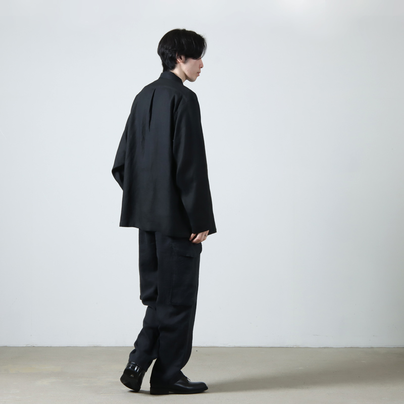 MARKAWARE(ޡ) HEMP SHIRTING OPEN COLLAR SHIRT L/S