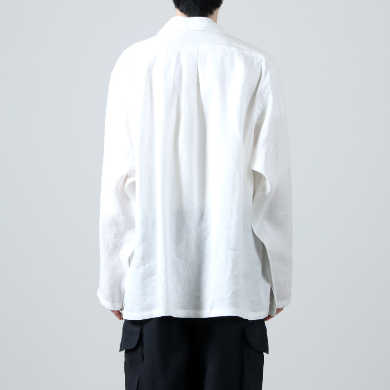 MARKAWARE(ޡ) HEMP SHIRTING OPEN COLLAR SHIRT L/S