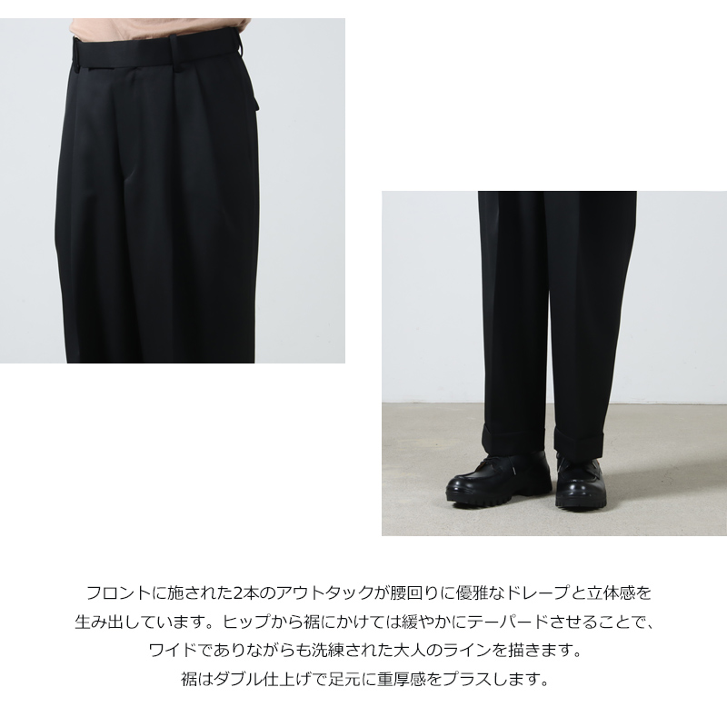 MARKAWARE(ޡ) DOUBLE PLEATED WIDE TROUSERS