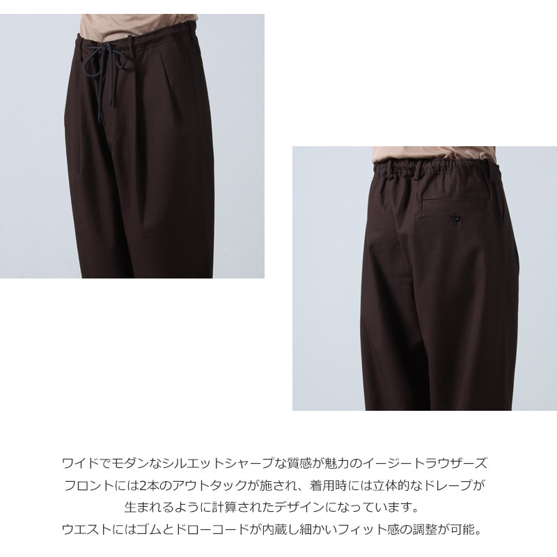 MARKAWARE(ޡ) DOUBLE PLEATED EASY TROUSERS