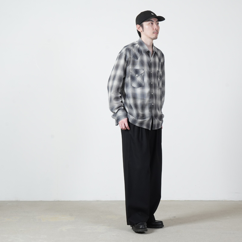 MARKAWARE(�ޡ���������) TRIPLE PLEATED WIDE TROUSERS