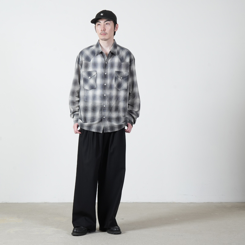 MARKAWARE(�ޡ���������) TRIPLE PLEATED WIDE TROUSERS