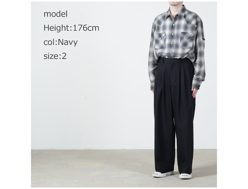 MARKAWARE(�ޡ���������) TRIPLE PLEATED WIDE TROUSERS