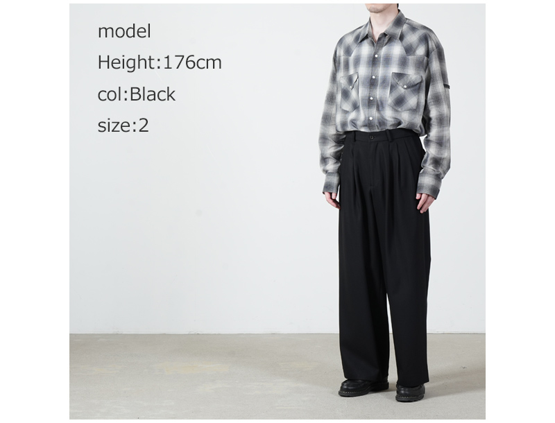 MARKAWARE(�ޡ���������) TRIPLE PLEATED WIDE TROUSERS
