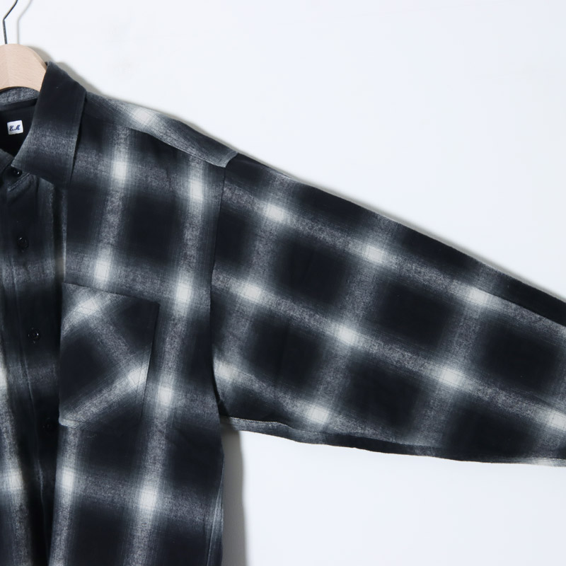 ETS.MATERIAUX(イーティーエスマテリオ) Ombre Check Flannel Shirts