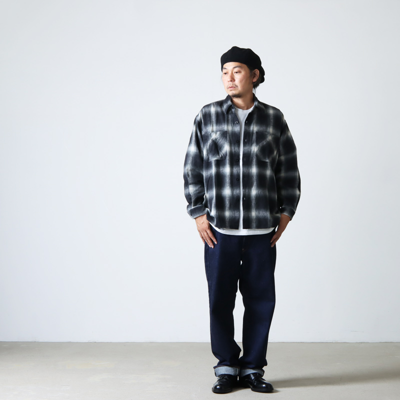 ETS.MATERIAUX(イーティーエスマテリオ) Ombre Check Flannel Shirts
