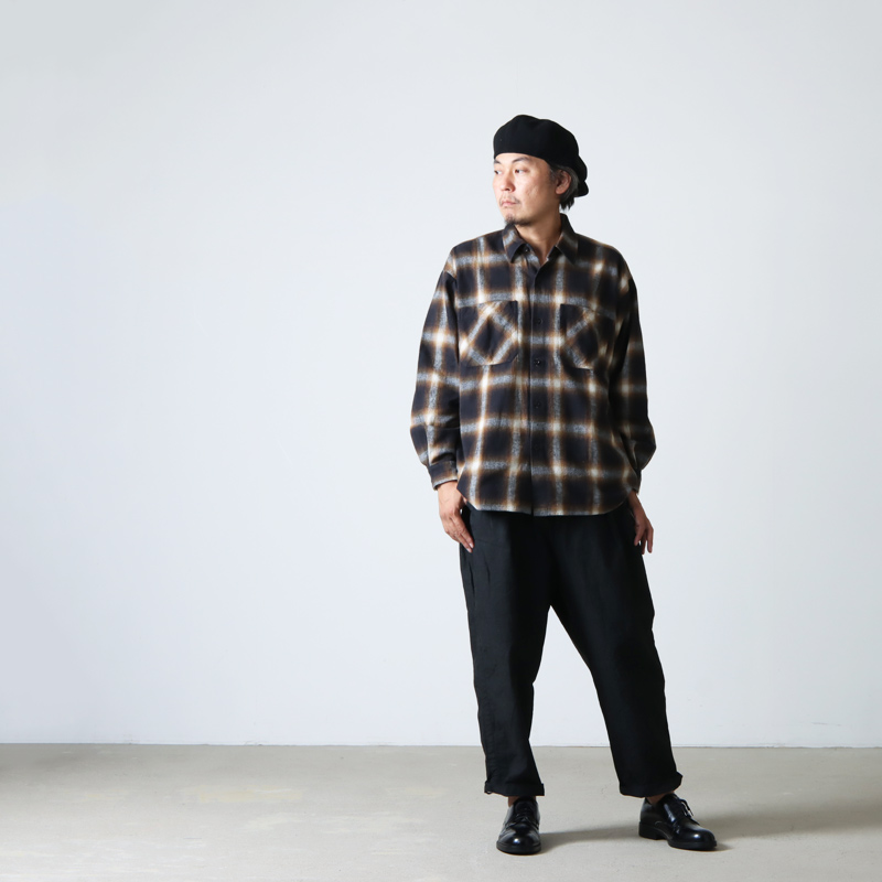 ETS.MATERIAUX (イーティーエスマテリオ) Ombre Check Flannel Shirts