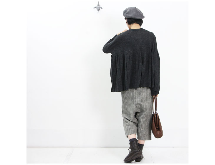 mizuiro ind(ߥ) Crewneck Pleats Pullover