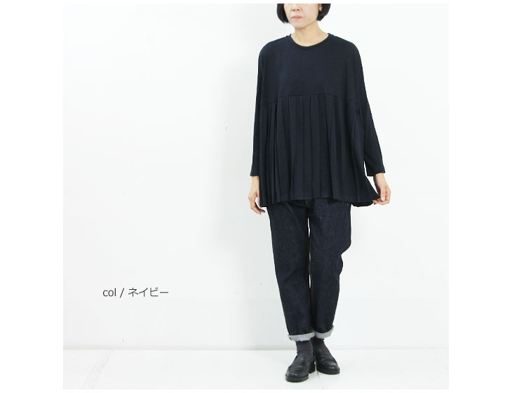 mizuiro ind(ߥ) Crewneck Pleats Pullover