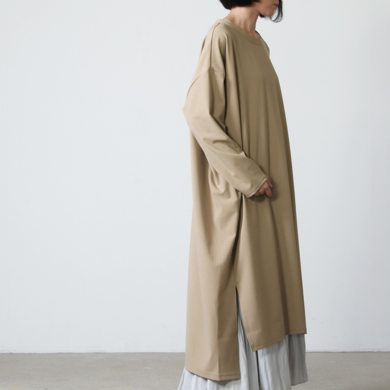 mizuiro ind (ミズイロインド) クルーネックロングワンピース mizuiro ind (ミズイロインド) クルーネックロングワンピース