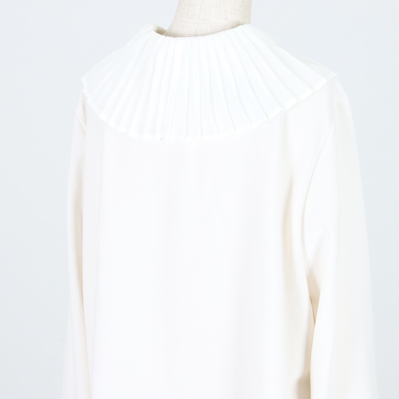 mizuiro ind(ミズイロインド) プリーツカラーシャツプルオーバー