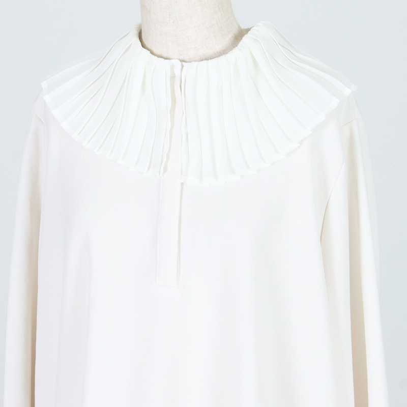 mizuiro ind(ミズイロインド) プリーツカラーシャツプルオーバー