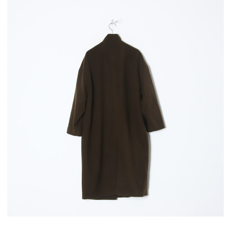 mizuiro ind(ミズイロインド) ウールブレンドスタンドカラーコート