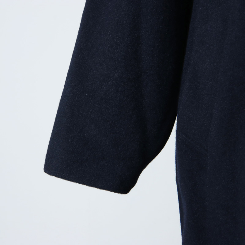 mizuiro ind(ミズイロインド) ウールブレンドスタンドカラーコート