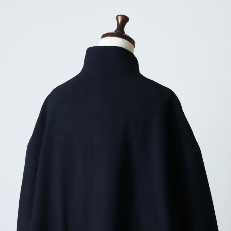mizuiro ind(ミズイロインド) ウールブレンドスタンドカラーコート