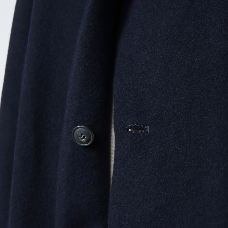 mizuiro ind(ミズイロインド) ウールブレンドスタンドカラーコート