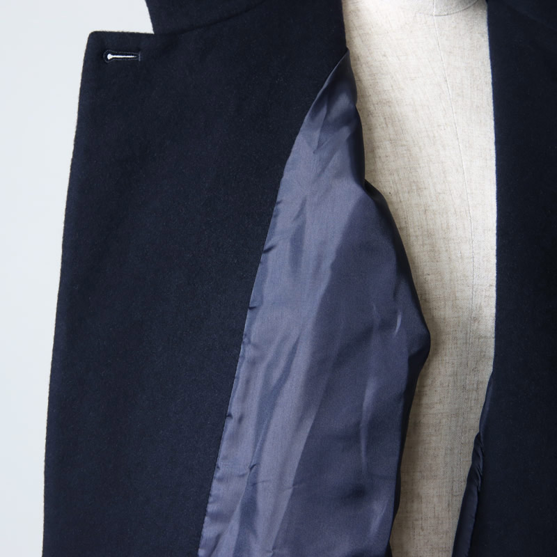 mizuiro ind(ミズイロインド) ウールブレンドスタンドカラーコート