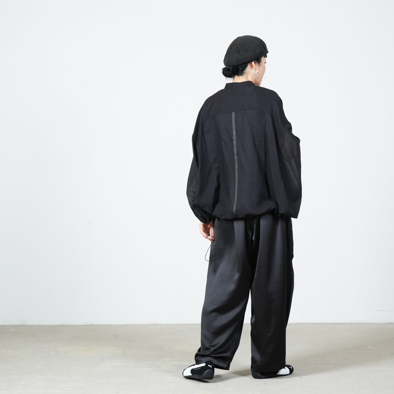 mizuiro ind (ミズイロインド) サテンワイドカーゴパンツ