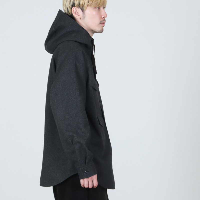 MODMNT(ɥ) TWEED KNIT HOODED SHIRT