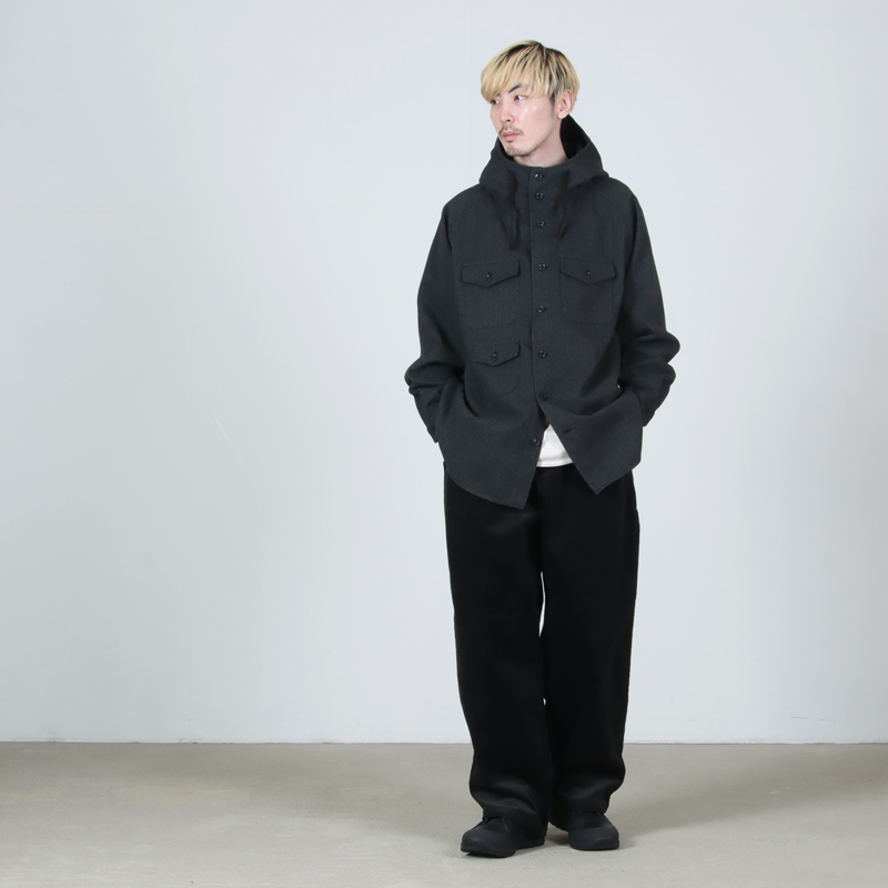 MODMNT(ɥ) TWEED KNIT HOODED SHIRT