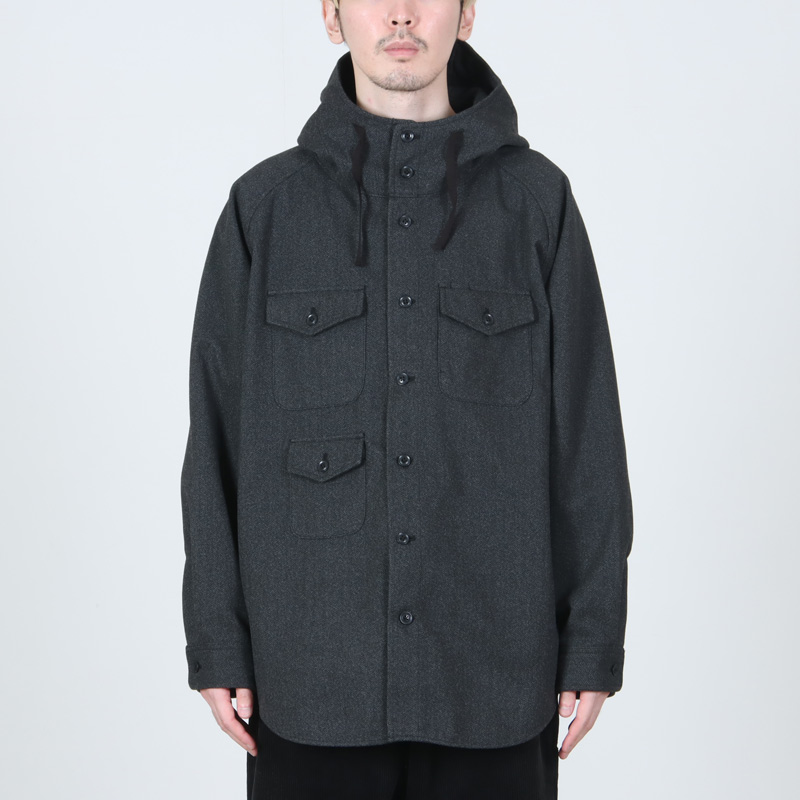 MODMNT(ɥ) TWEED KNIT HOODED SHIRT