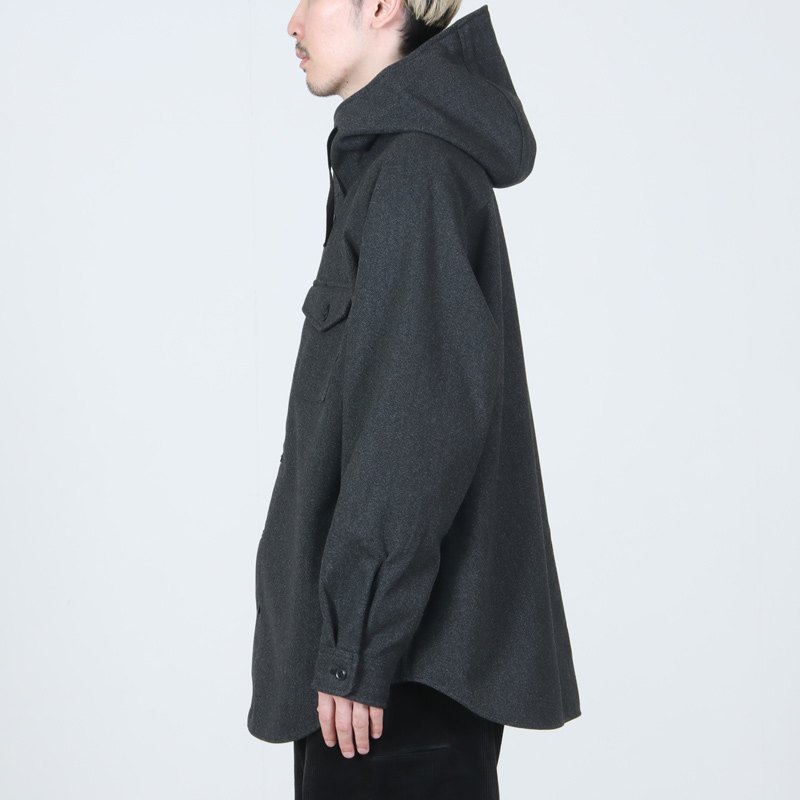 MODMNT(ɥ) TWEED KNIT HOODED SHIRT