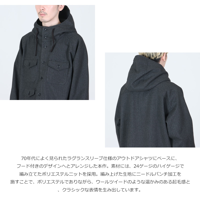 MODMNT(ɥ) TWEED KNIT HOODED SHIRT