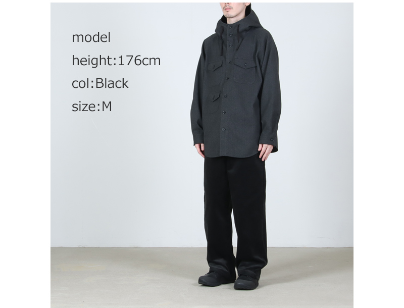 MODMNT(ɥ) TWEED KNIT HOODED SHIRT