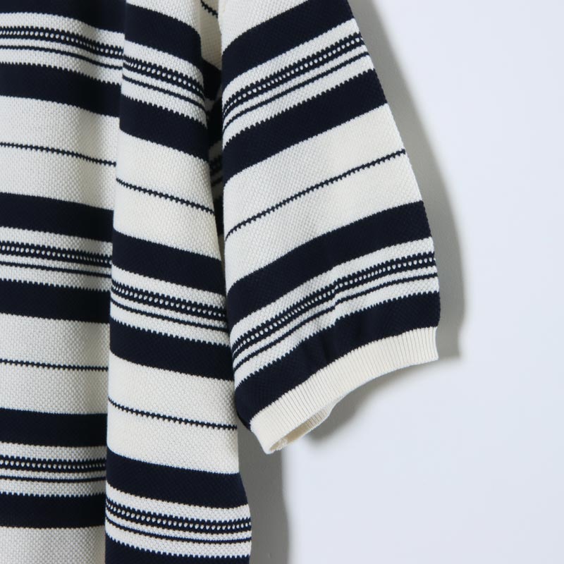 nanamica(ʥʥߥ) Stripe Polo Sweater