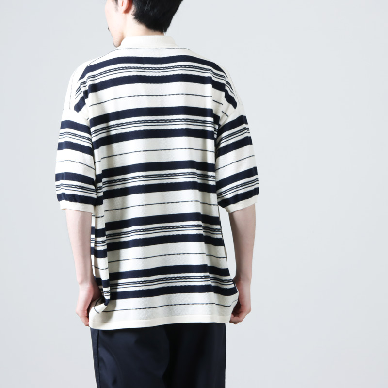 nanamica (ナナミカ) Stripe Polo Sweater / ストライプポロセーター