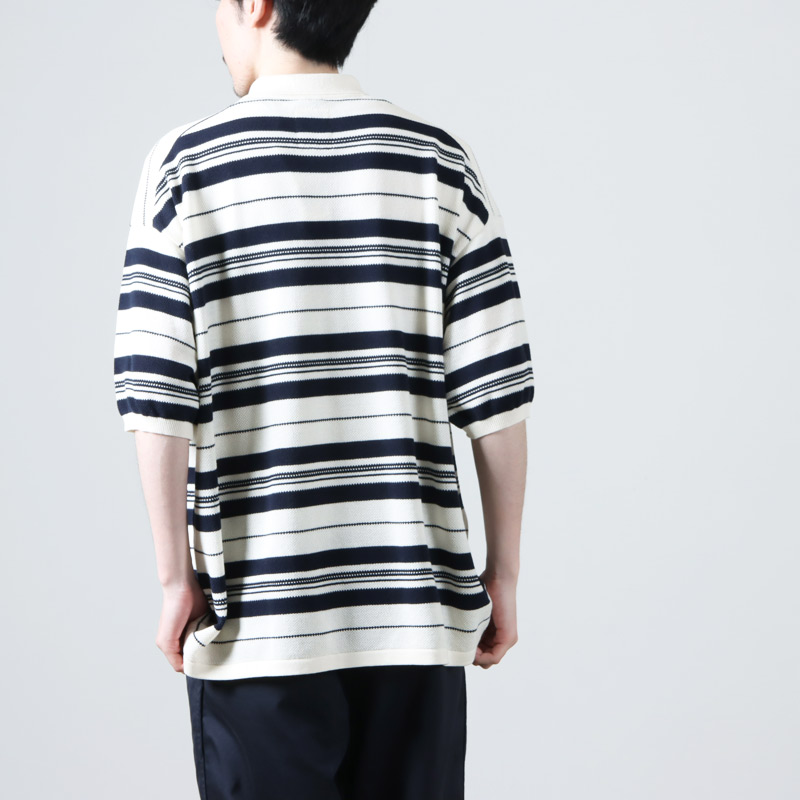 nanamica(ʥʥߥ) Stripe Polo Sweater