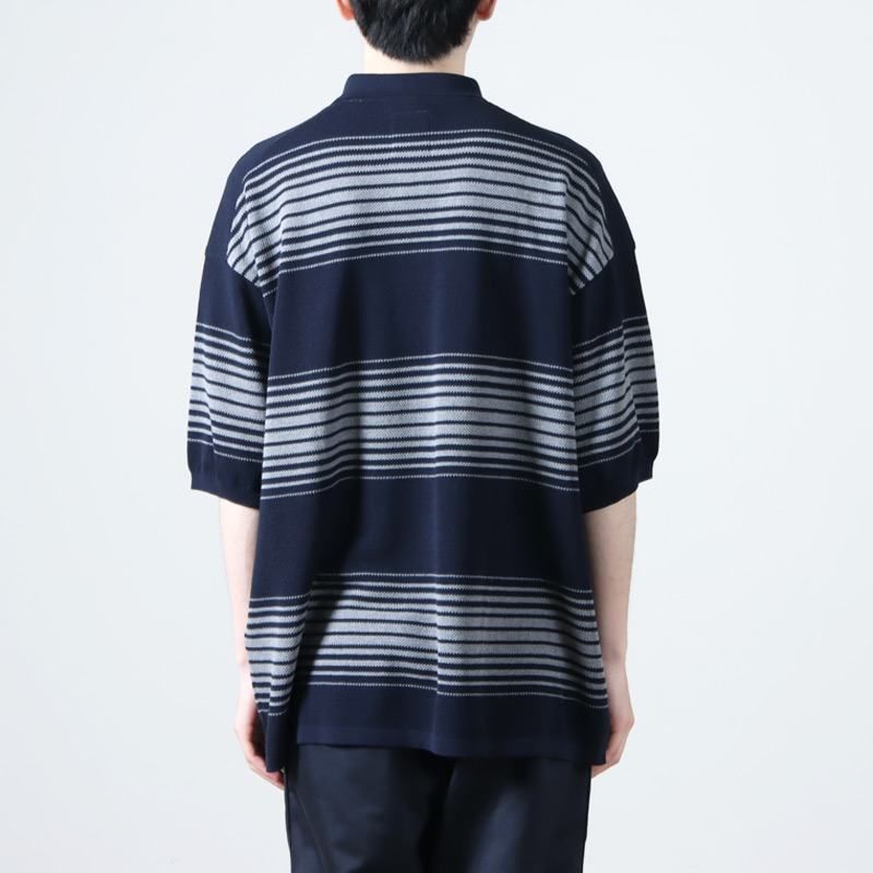 nanamica(ʥʥߥ) Stripe Polo Sweater