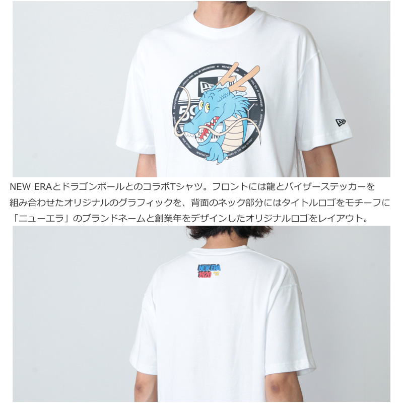 New Era ニューエラ Ss Cotton Tee Dragon Ball Vs Dragon Whi コットン Tシャツ ドラゴンボール バイザーステッカー