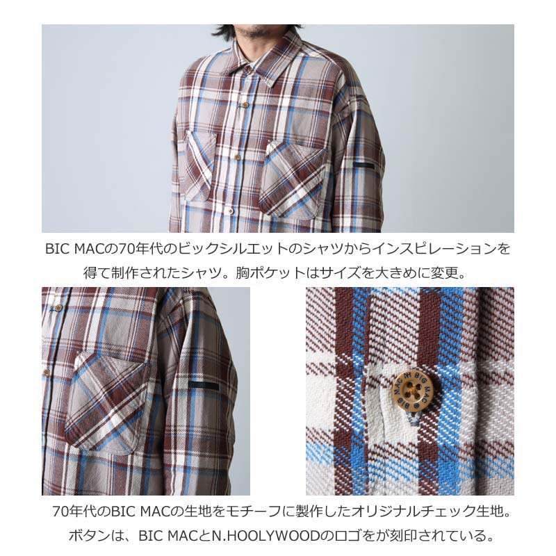 N.HOOLYWOOD COMPILE × BIC MAC SHIRT すぐドンバス地方 actarius