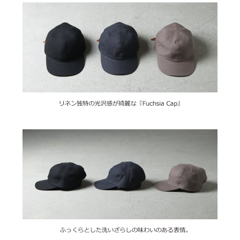 最も信頼できる ナインテーラー NineTailr Fuchsia Cap リネンキャップ 