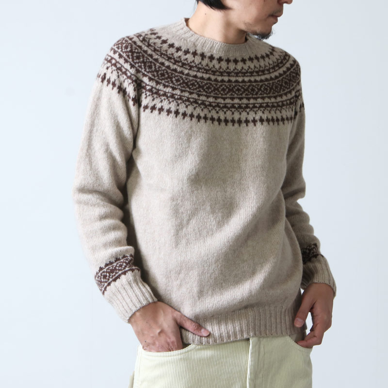 NOR'EASTERLY (ノア イースターリー) L/S 2TONE NORDIC / ワイドネック 