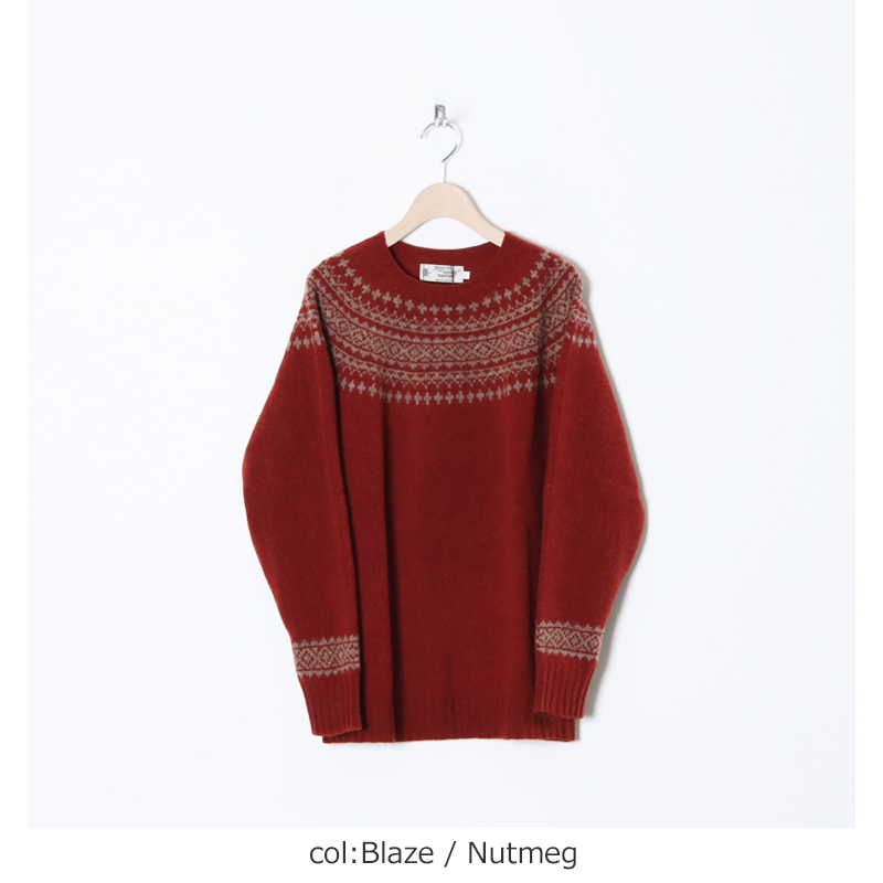 NOR'EASTERLY (ノア イースターリー) L/S WIDE NECK 2TONE NORDIC