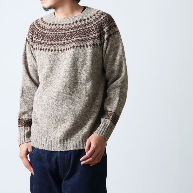 NOR'EASTERLY (ノア イースターリー) L/S WIDE NECK 2TONE NORDIC