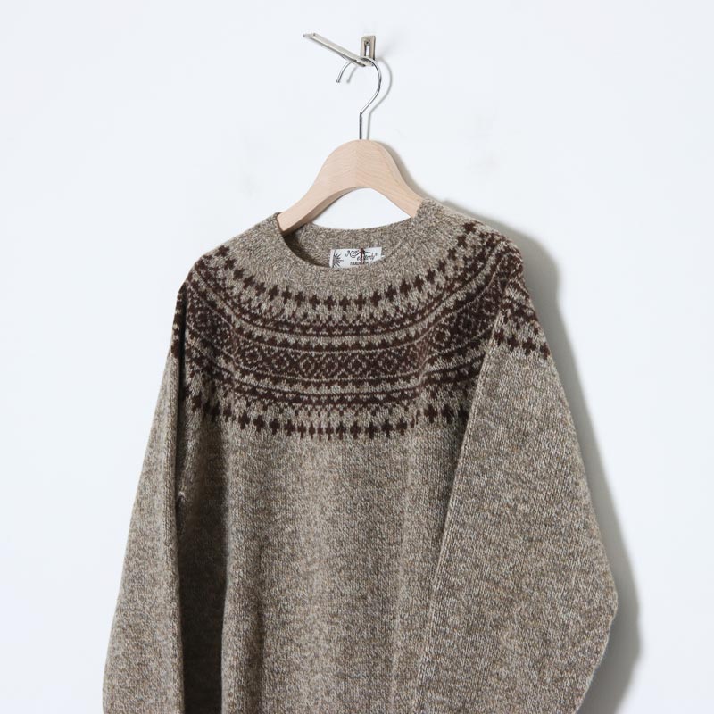 NOR'EASTERLY (ノア イースターリー) L/S WIDE NECK 2TONE NORDIC