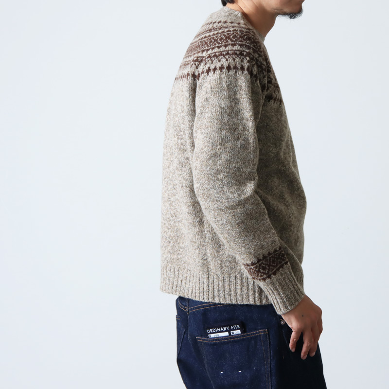 NOR'EASTERLY (ノア イースターリー) L/S WIDE NECK 2TONE NORDIC