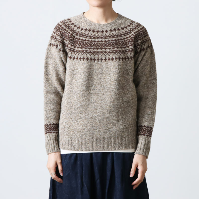 NOR'EASTERLY (ノア イースターリー) L/S WIDE NECK 2TONE NORDIC