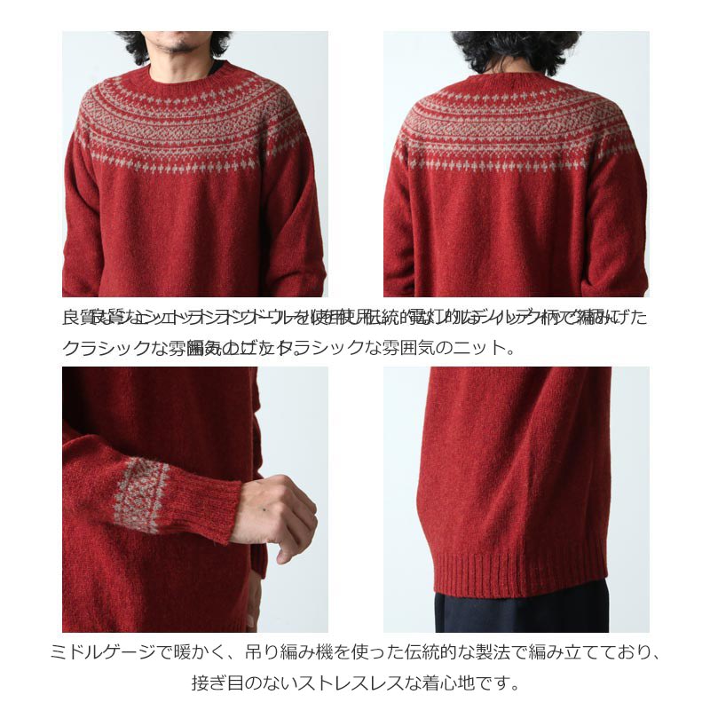 NOR'EASTERLY (ノア イースターリー) L/S WIDE NECK 2TONE NORDIC