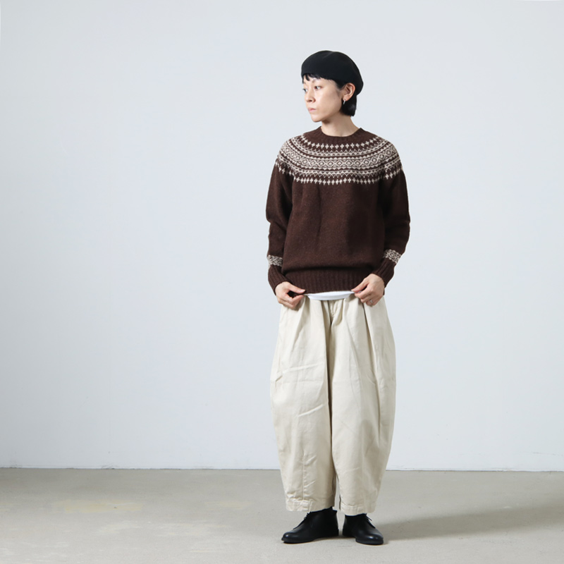 NOR'EASTERLY(ノア イースターリー) L/S CREW 2TONE NORDIC