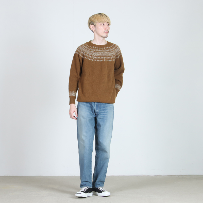 NOR'EASTERLY(ノア イースターリー) L/S CREW 2TONE NORDIC