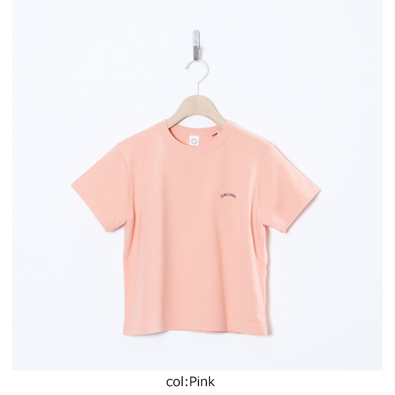 ORCIVAL(�������Х�) EMBROIDERY SHORT SLEEVE T-SHIRT