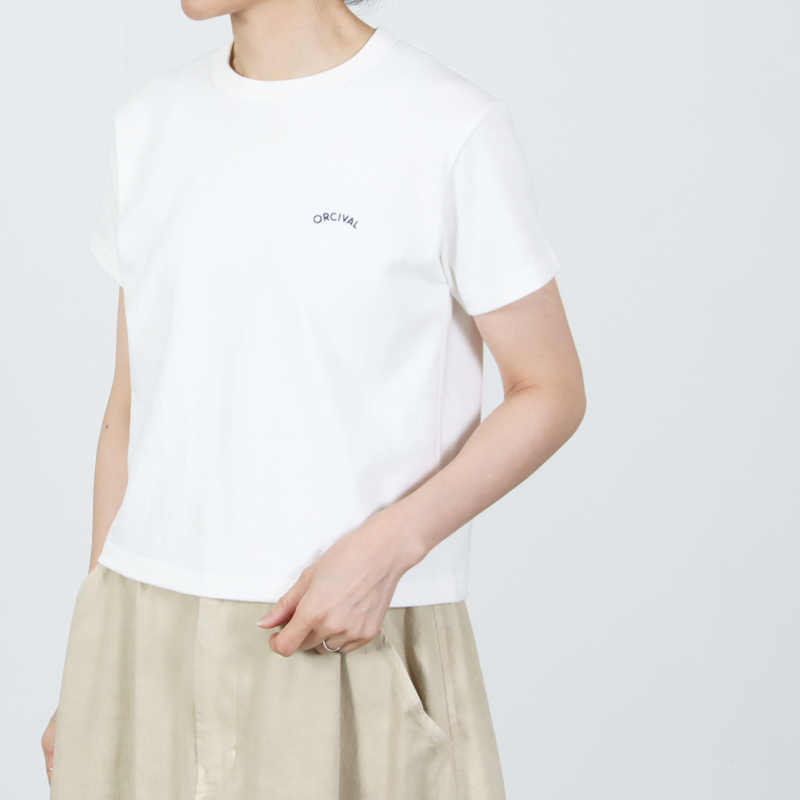 ORCIVAL(�������Х�) EMBROIDERY SHORT SLEEVE T-SHIRT