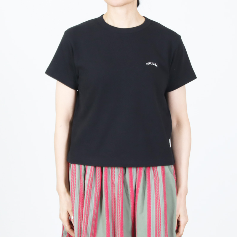 ORCIVAL(�������Х�) EMBROIDERY SHORT SLEEVE T-SHIRT