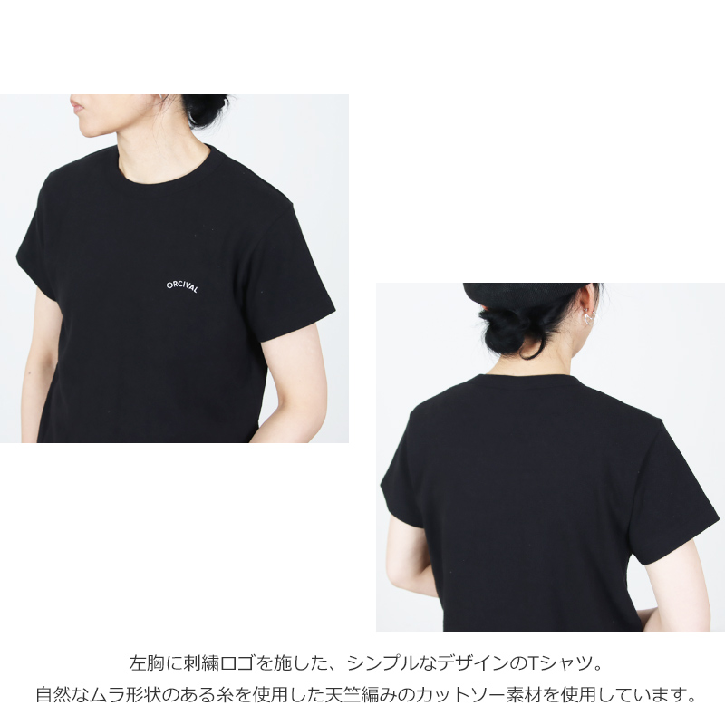 ORCIVAL(�������Х�) EMBROIDERY SHORT SLEEVE T-SHIRT