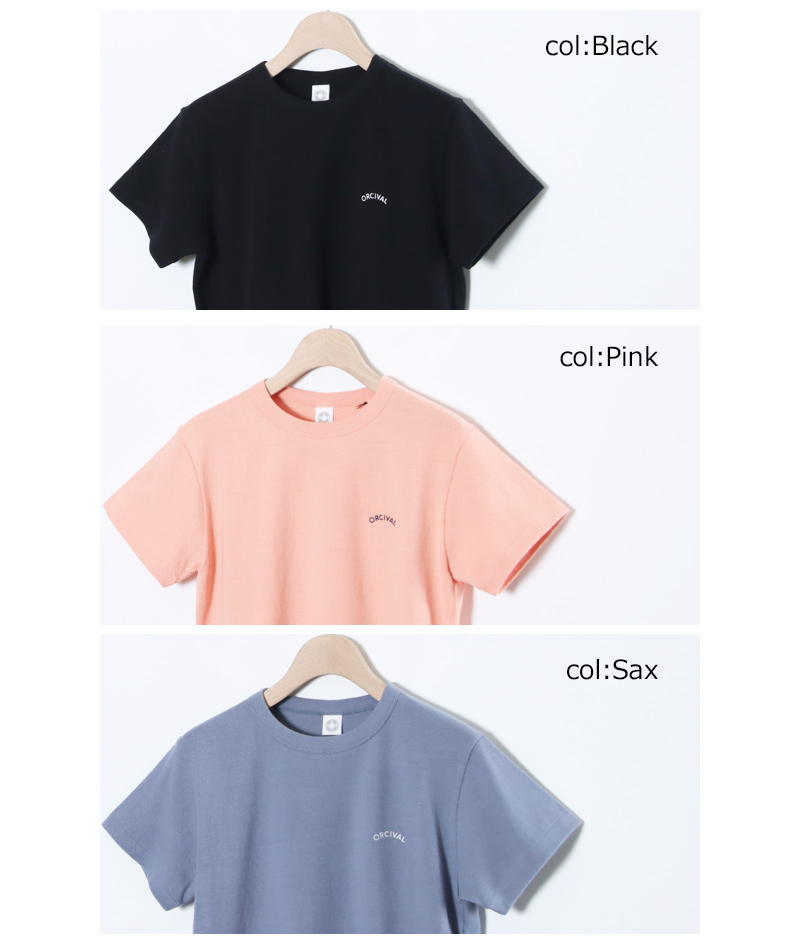 ORCIVAL(�������Х�) EMBROIDERY SHORT SLEEVE T-SHIRT
