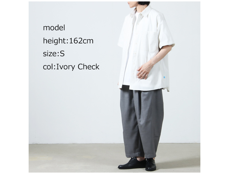 PAPERSKY WEAR(ڡѡ) MAGAZINE CHECK BIG HALF SHIRT